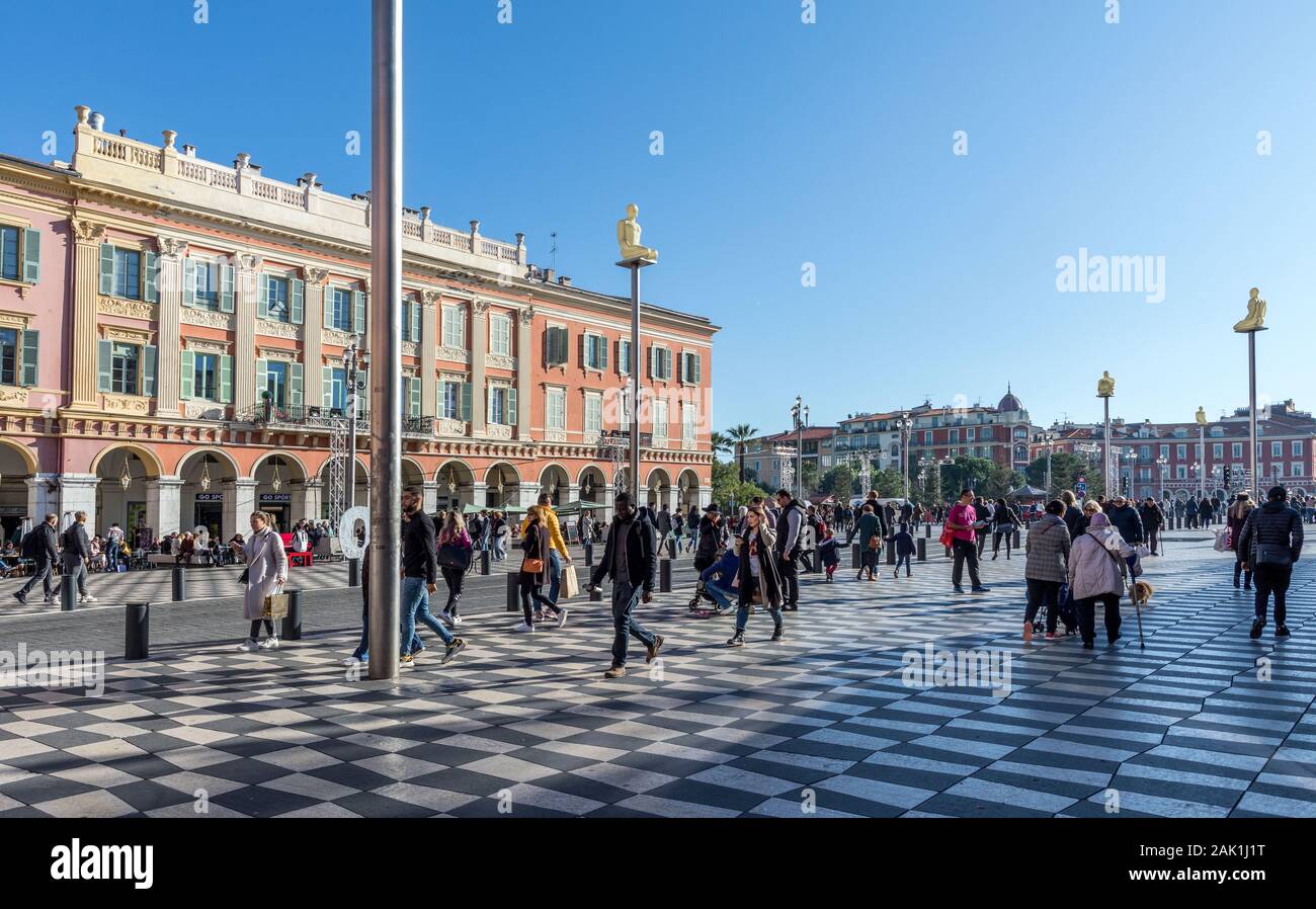 Nice Main Square Tram nice france trams hi-res stock photography and images - Alamy