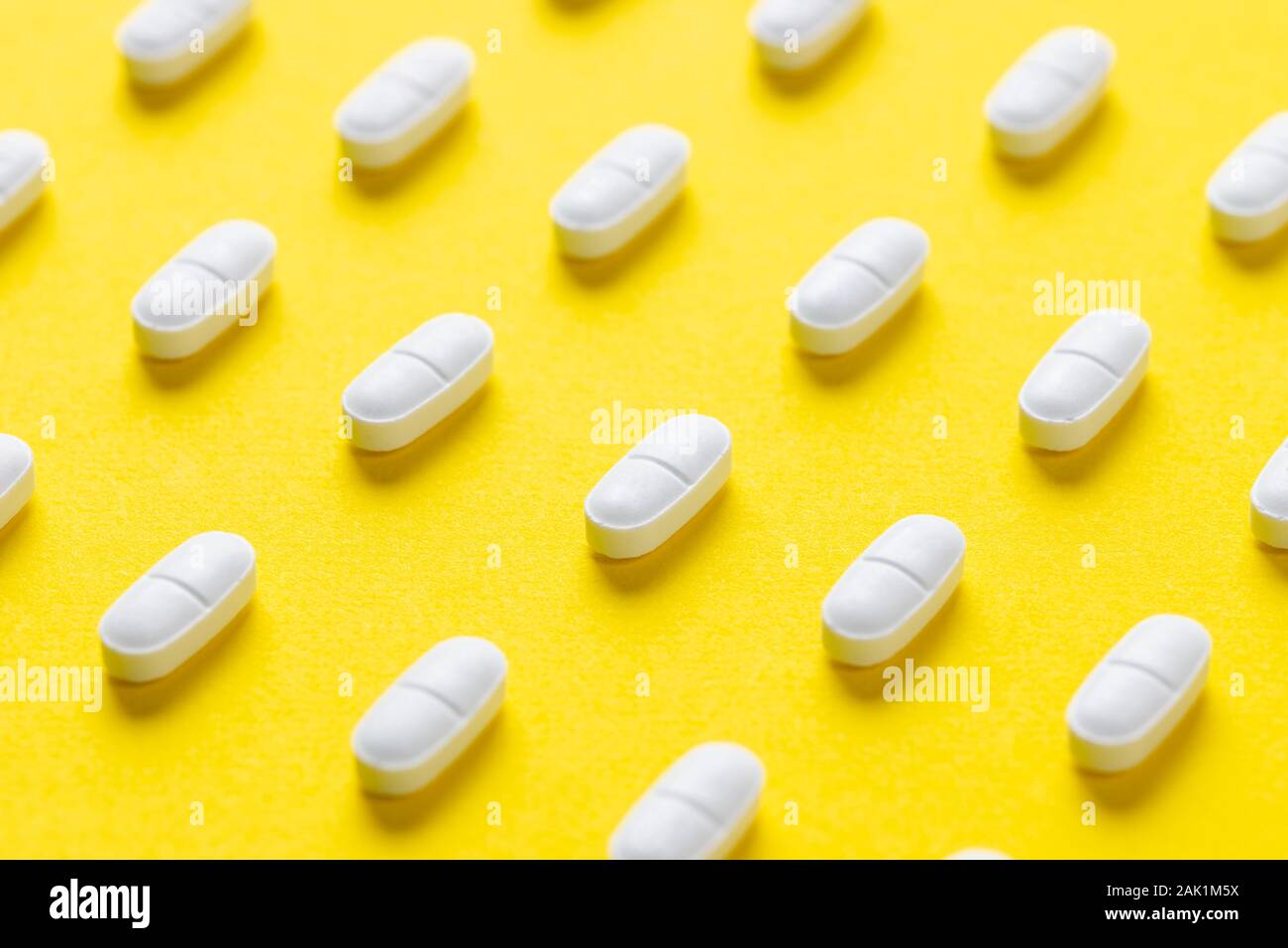 White prescription pills for medical or medicine theme Stock Photo
