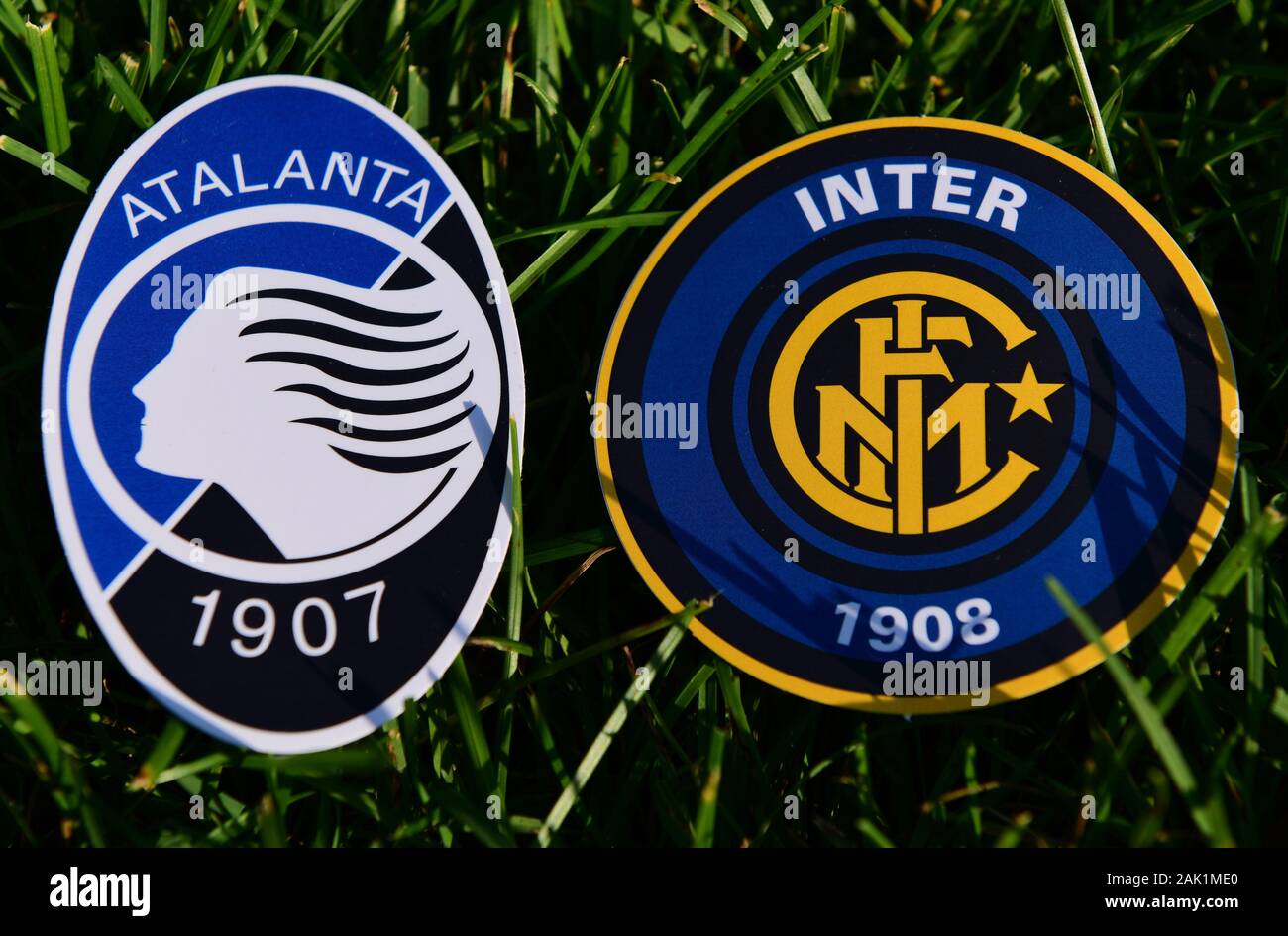 Inter atalanta logo hi-res stock photography and images - Alamy