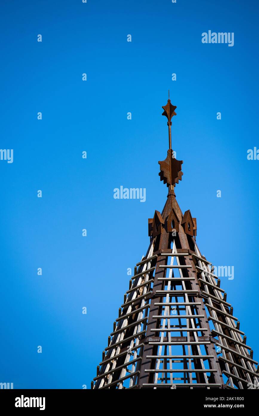 Detail of a pagoda roof at the Philadelphia Museum of Art. Stock Photo
