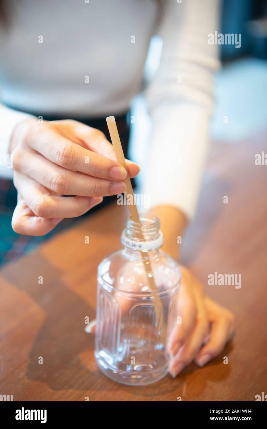 Sugar cane straw and plastic bottle Stock Photo Alamy