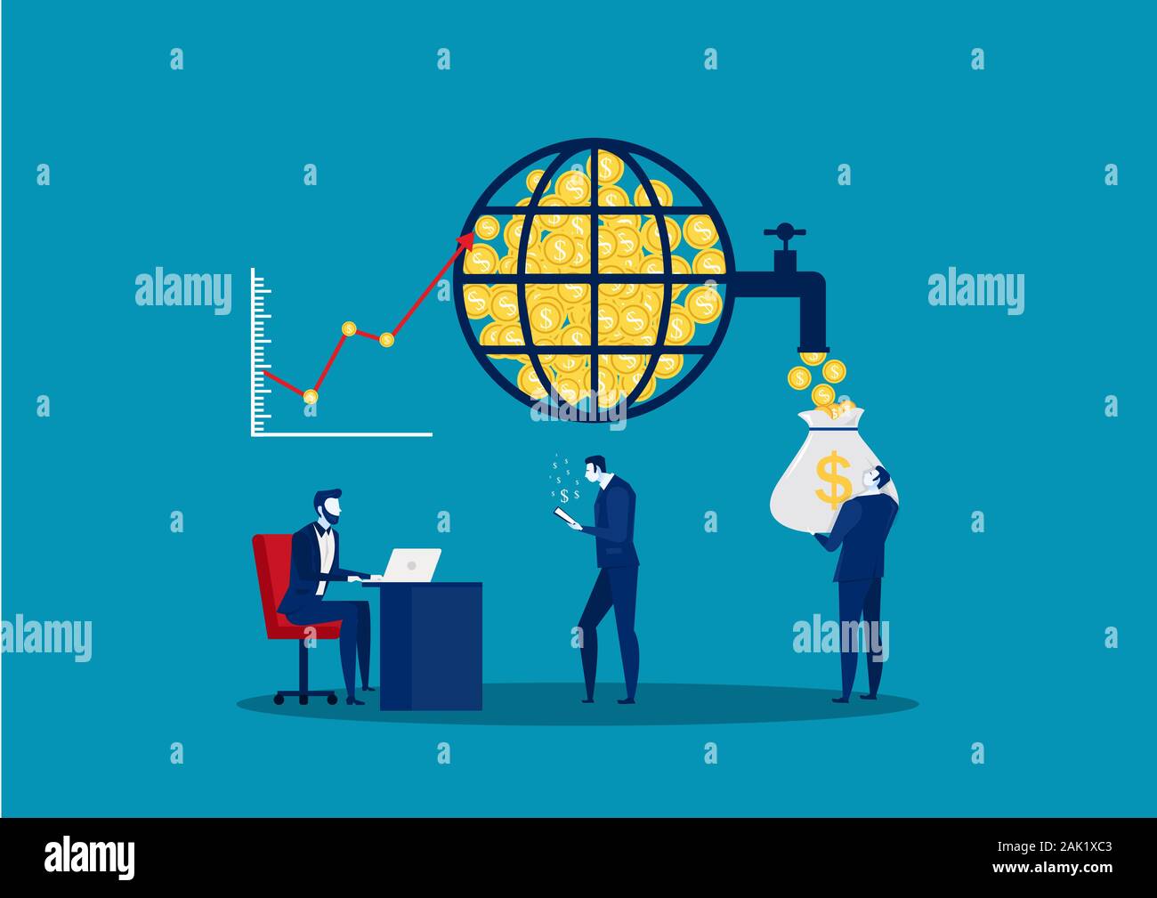 Global financial market. Stock Exchange.Financial management and financial data analysis