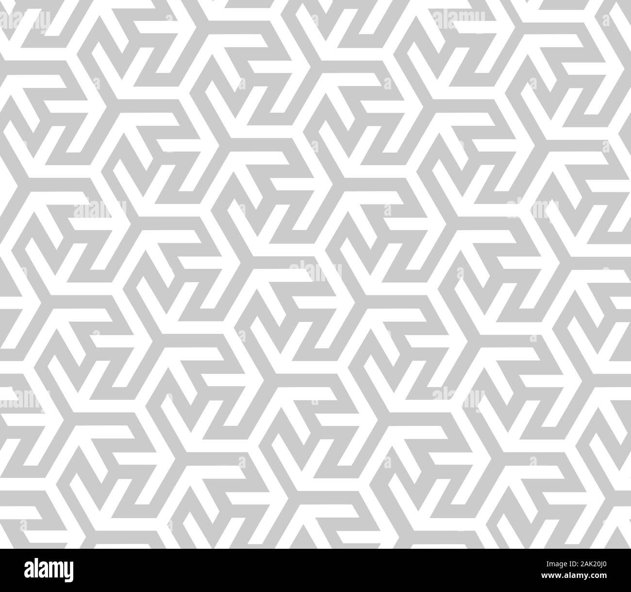 Cube line seamless repeat pattern background Stock Photo