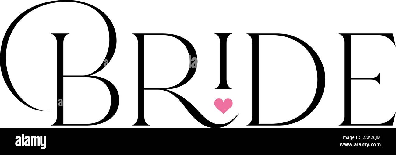 The Bride Wedding Logo Design Vector Illustration Stock Vector