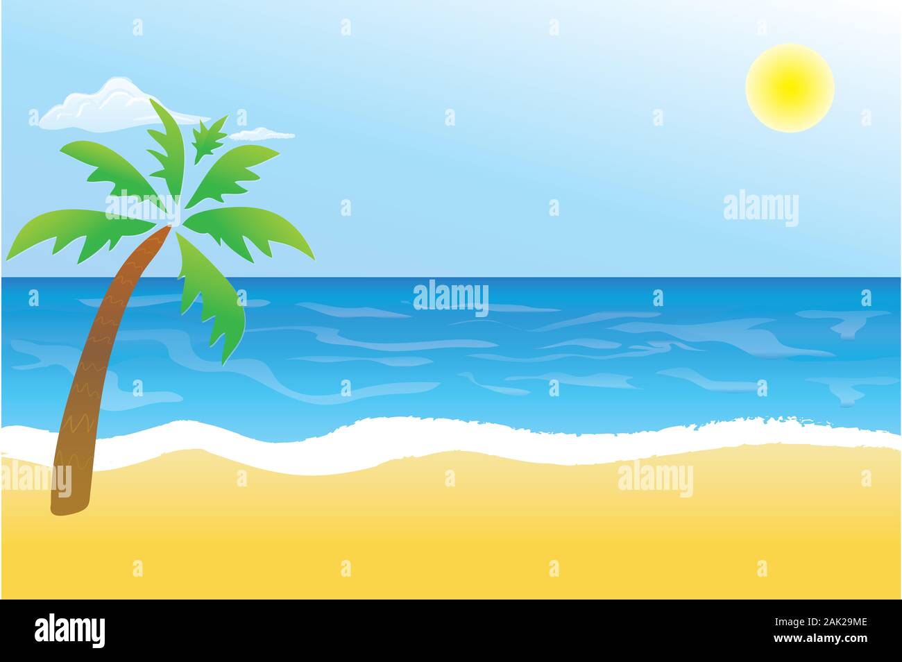 Tropical Beach Graphic Stock Photo - Alamy