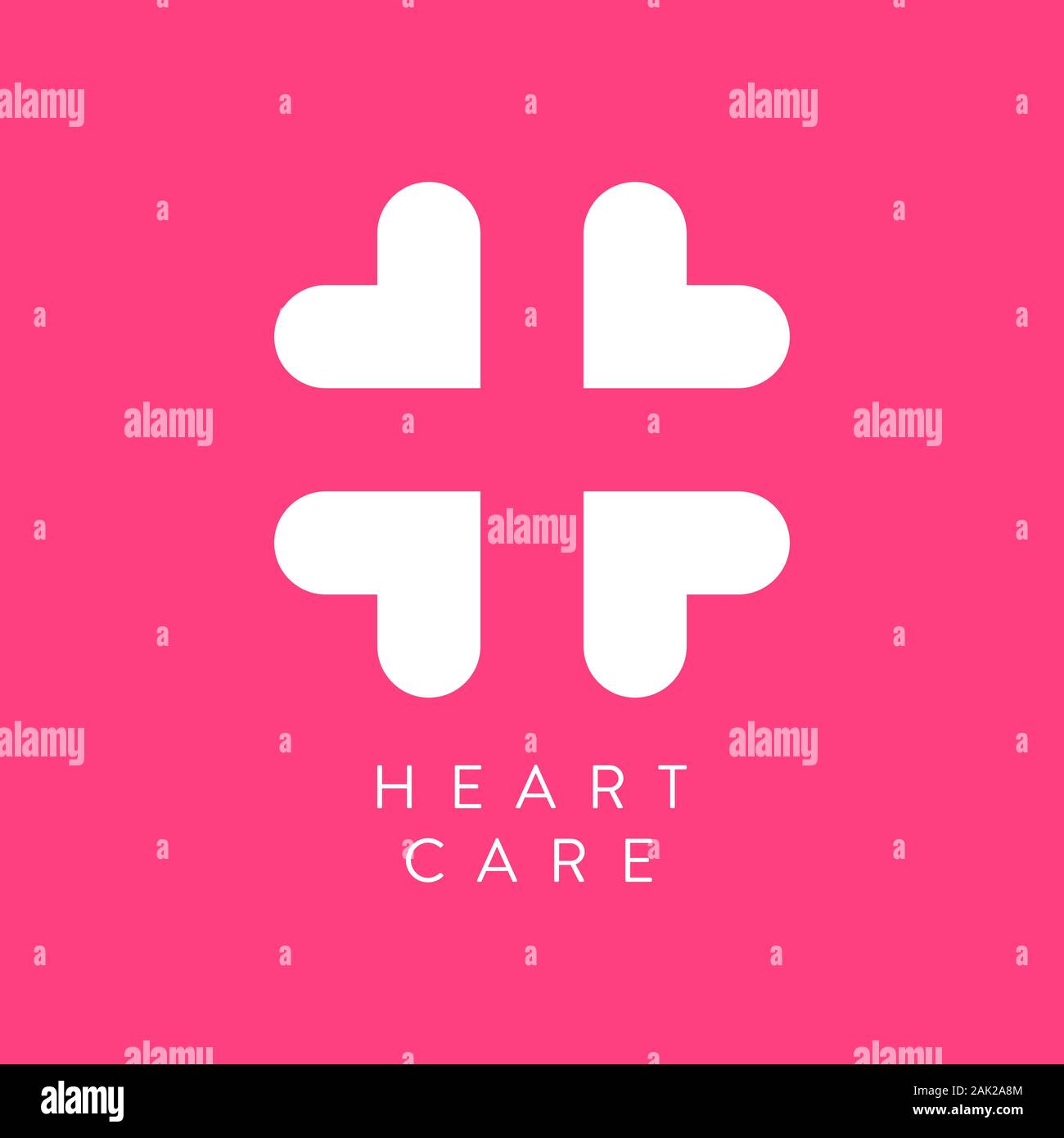 Heart Care, Logo design with heart shape vector icon Stock Vector Image ...