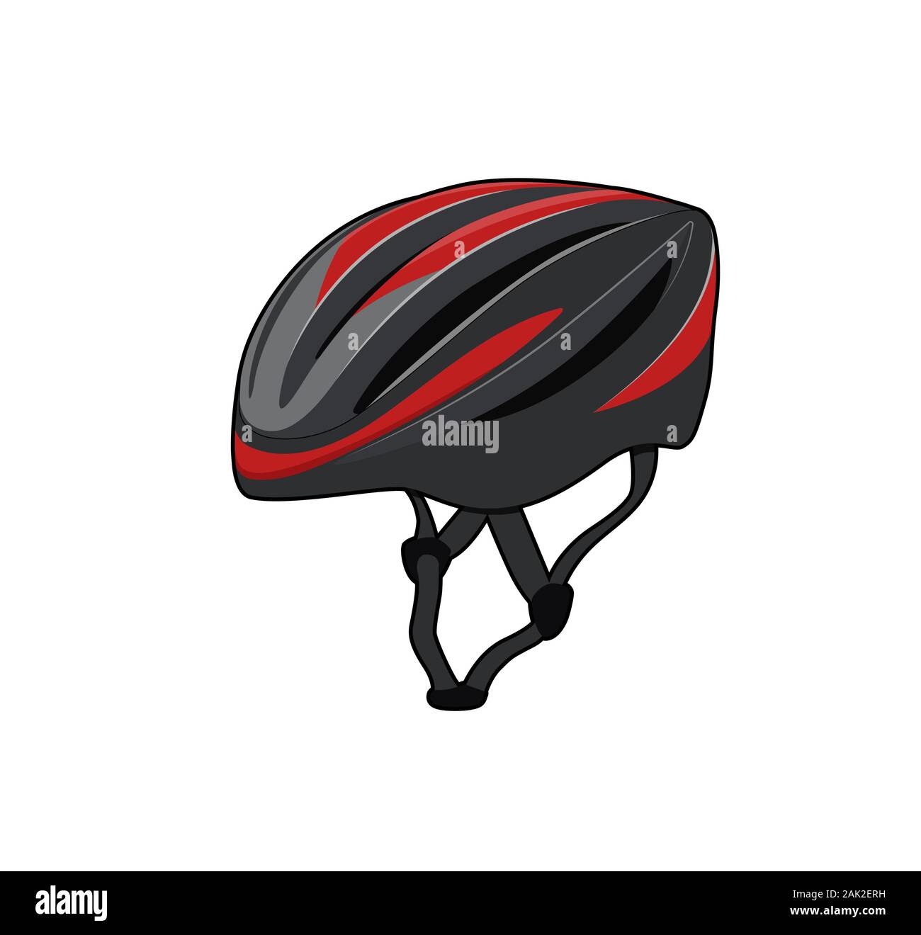 Bike helmet. Bicycle head protection. Extreme sports. Vector graphic  illustration. Isolated Stock Vector Image & Art - Alamy