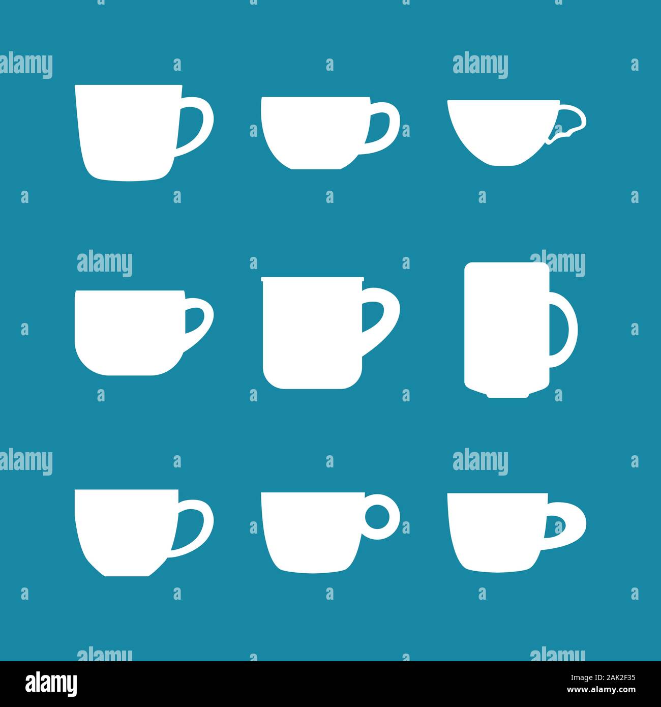Cups hot cappuccino on Stock Vector Images - Alamy