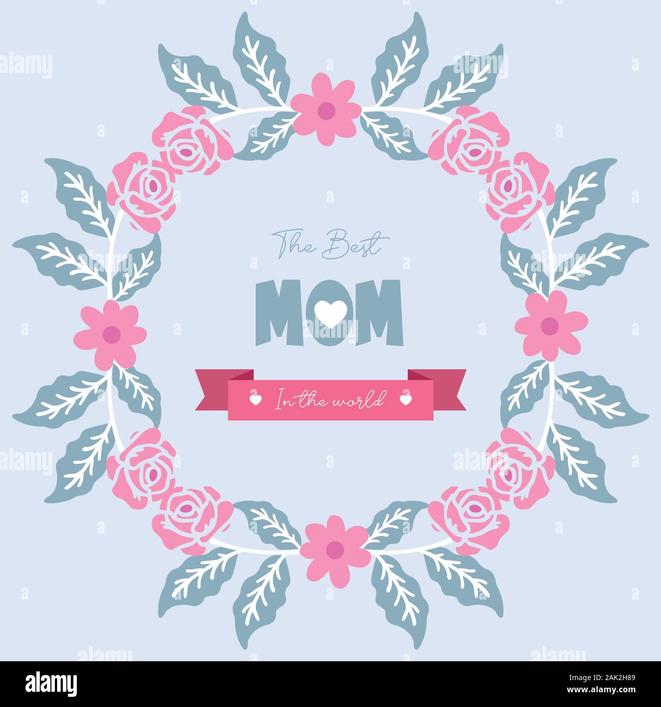 Template design for invitation card best mom in the world, with elegant ...