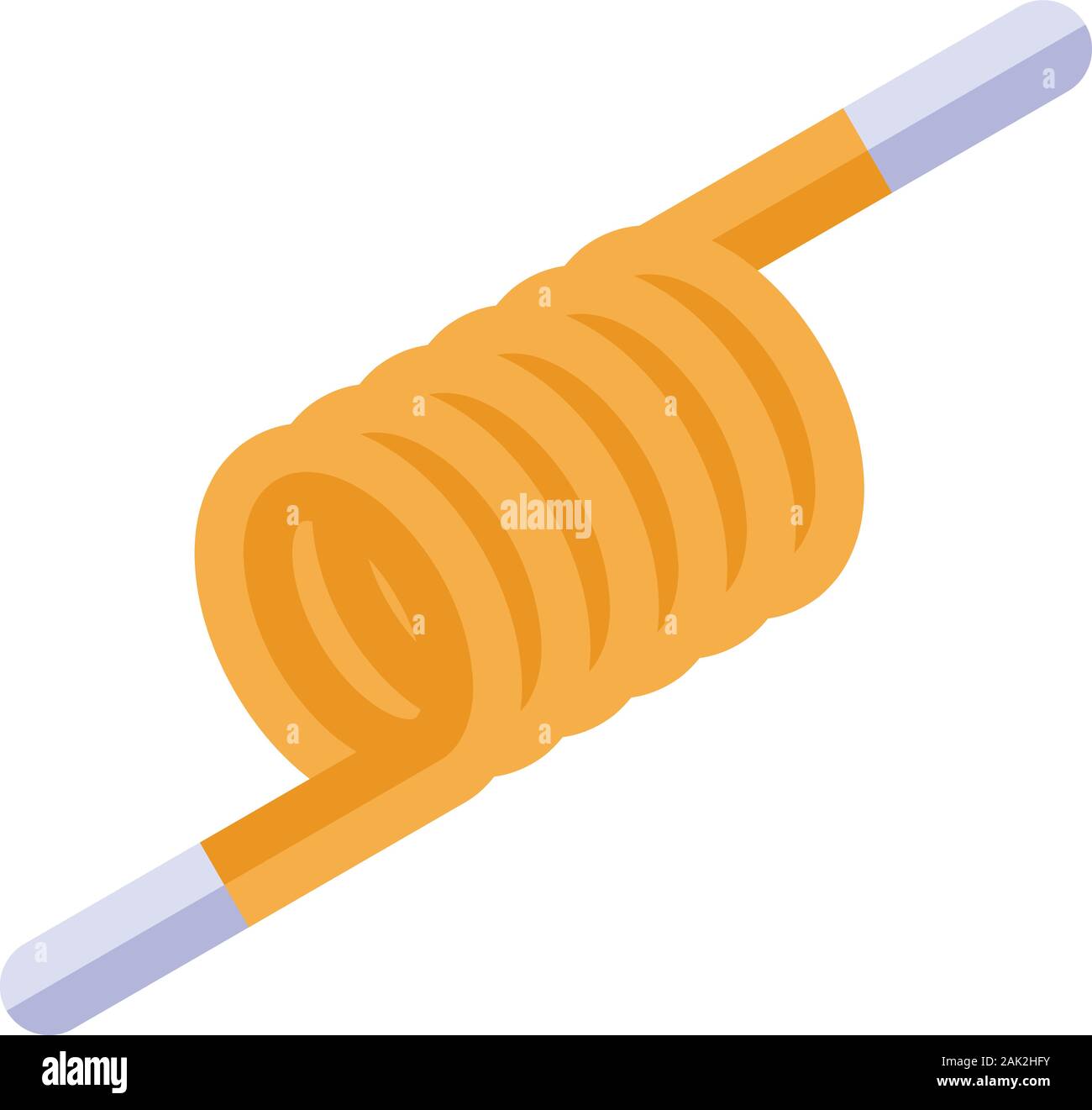 Flexible coil icon, isometric style Stock Vector