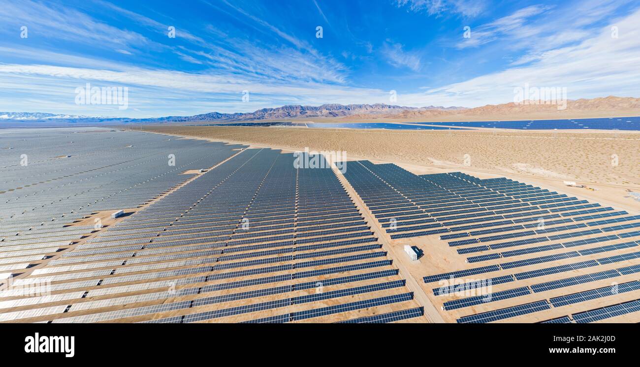 Aerial view of Nevada Solar One at Boulder City, Nevada Stock Photo - Alamy
