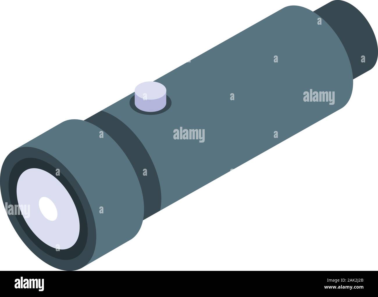 Flashlight icon, isometric style Stock Vector