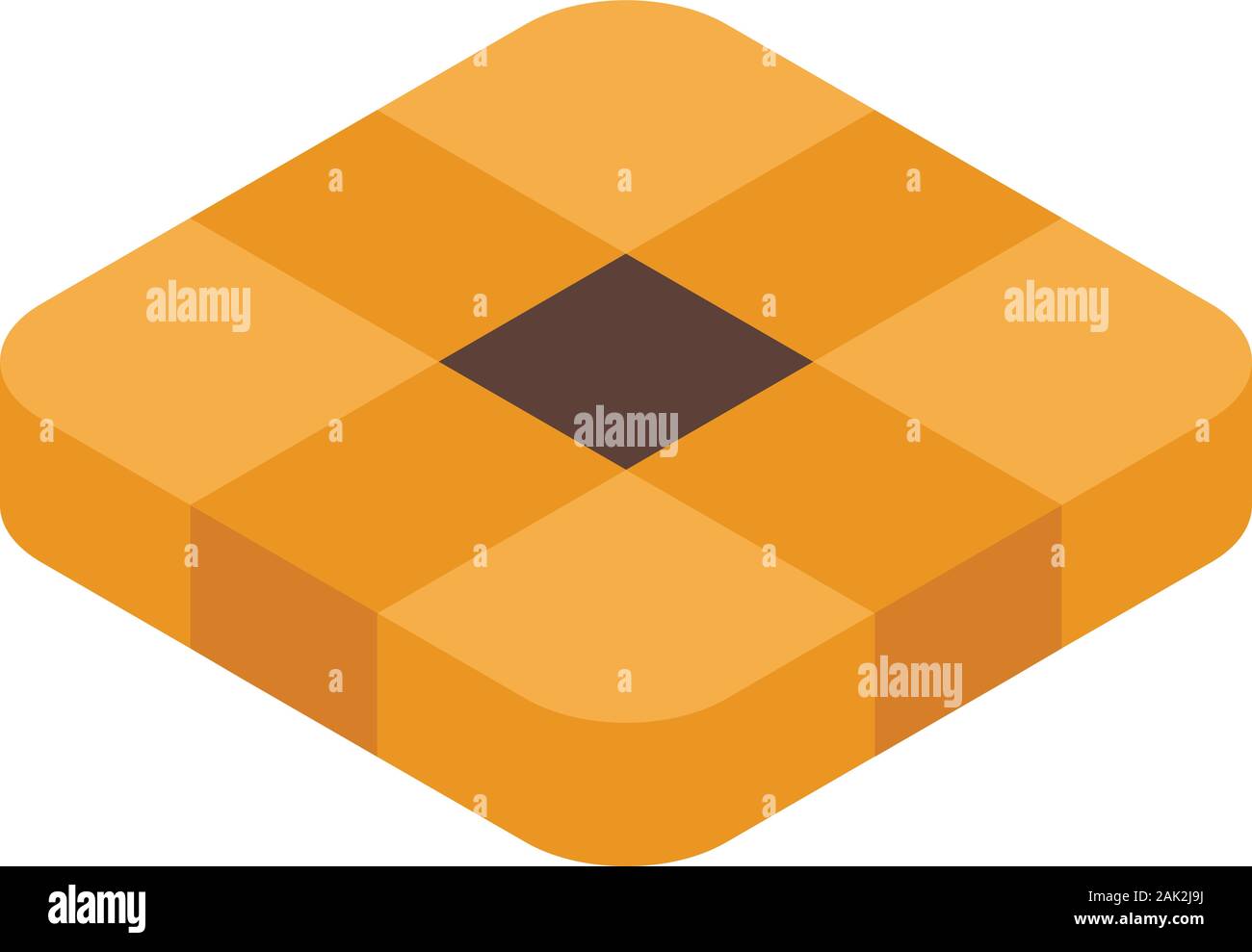 Cookie icon, isometric style Stock Vector