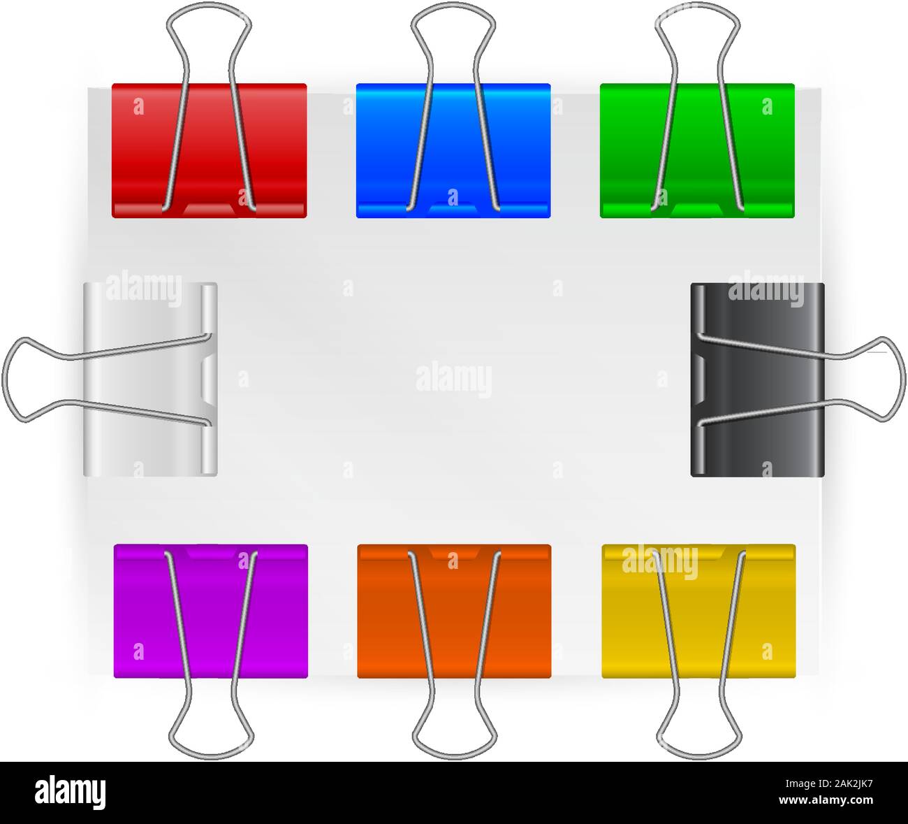 colored metal binder clips