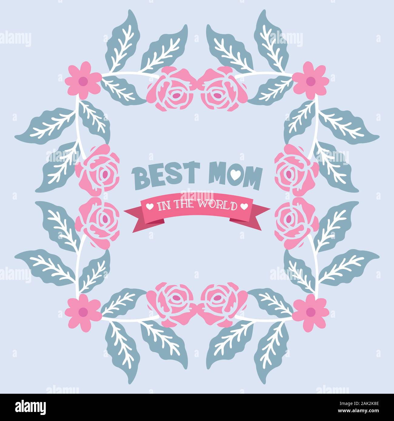 Template design for invitation card best mom in the world, with elegant ...