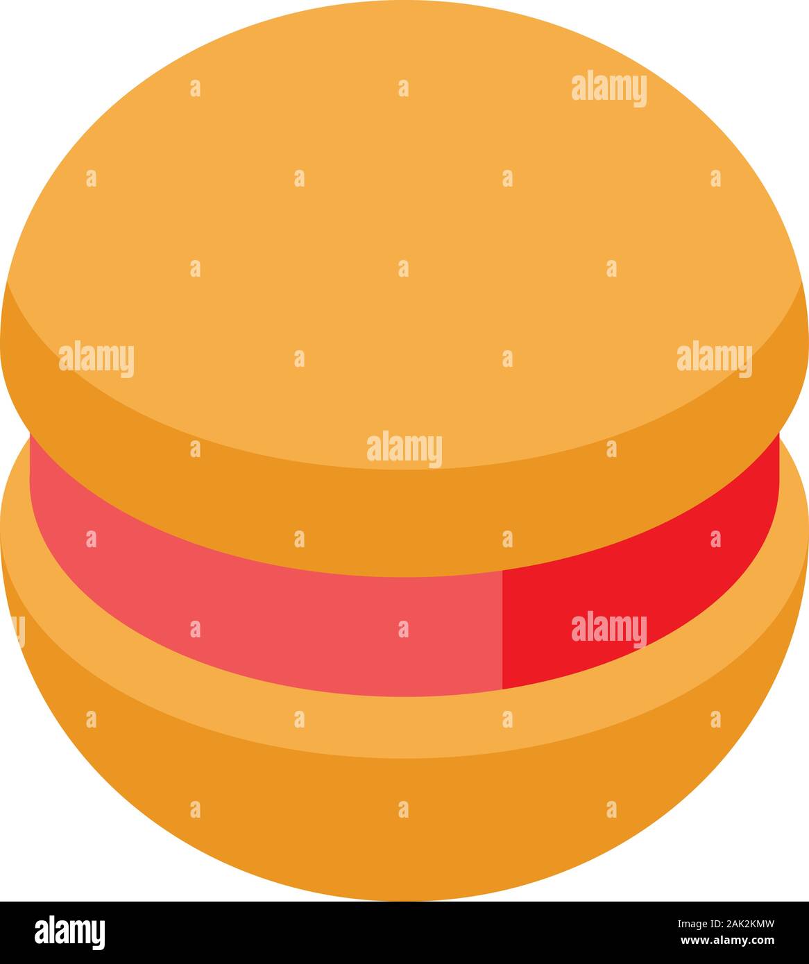 Jelly cookie icon, isometric style Stock Vector