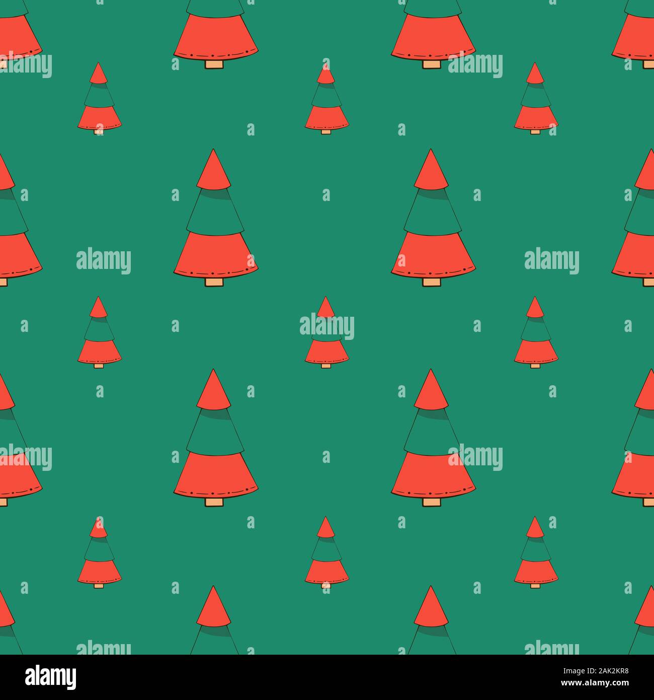 Seamless Christmas pattern. Red Christmas gifts and snowflakes on a green  background. Wrapping paper, craft paper Stock Vector Image & Art - Alamy