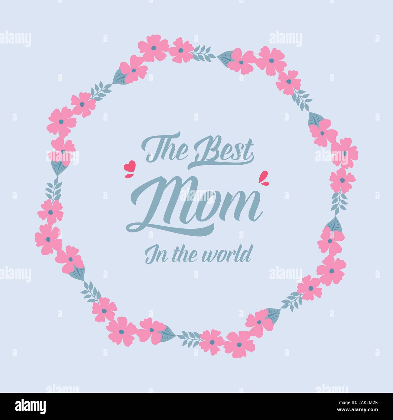 Beautiful rose pink flower frame, for best mom in the world greeting ...