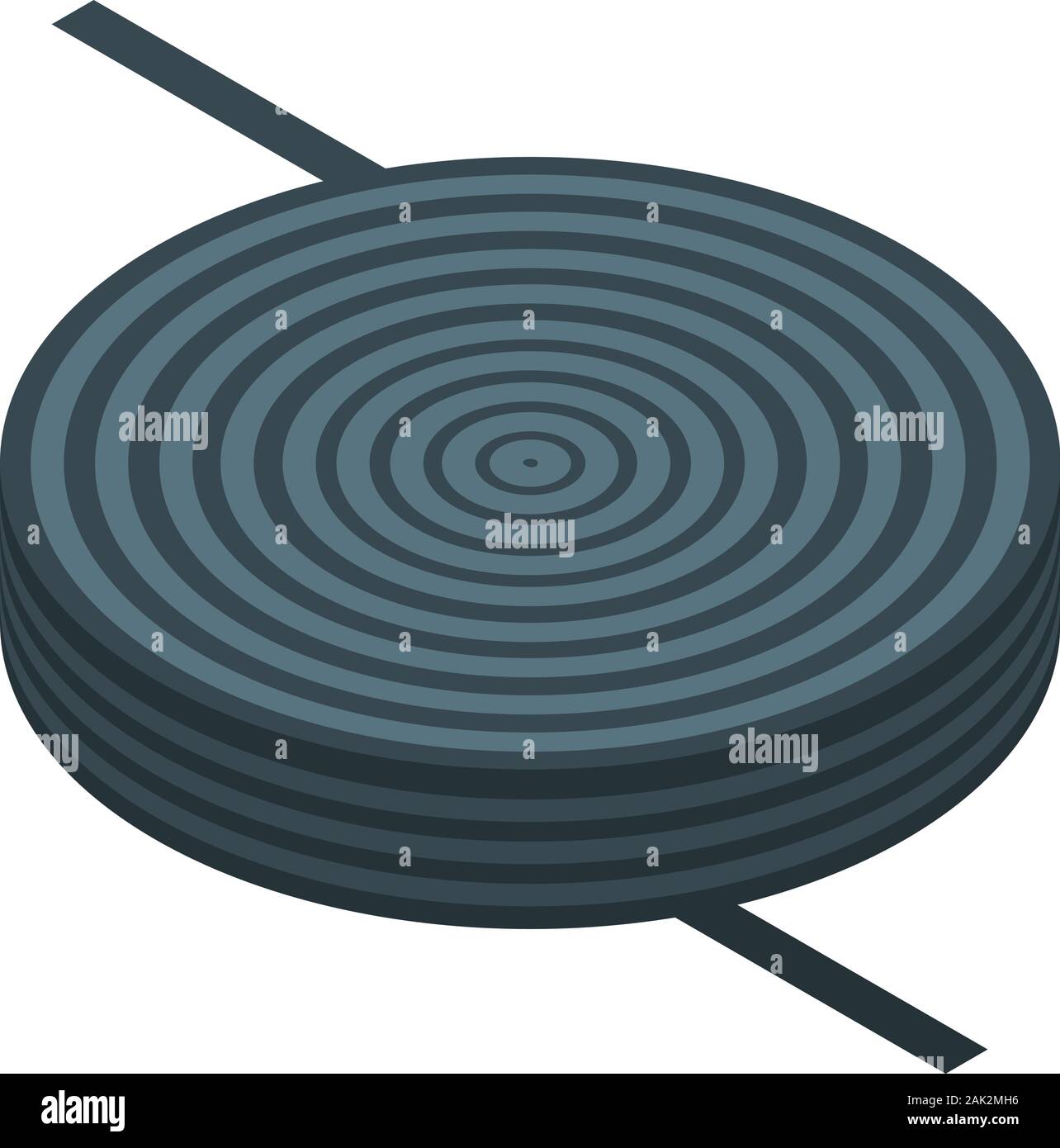 Spiral coil icon, isometric style Stock Vector