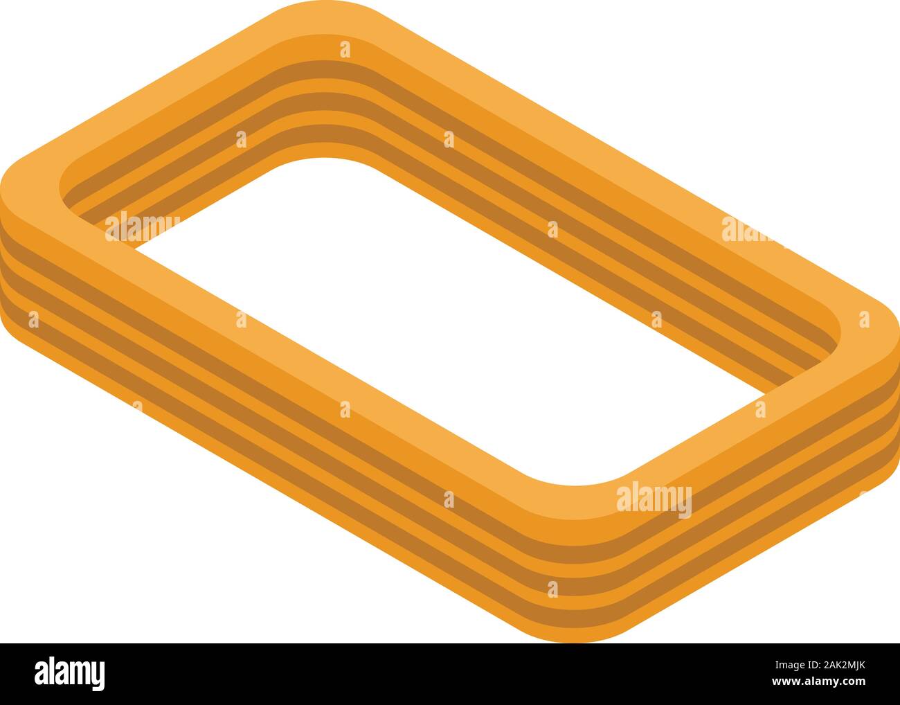 Cord coil icon, isometric style Stock Vector