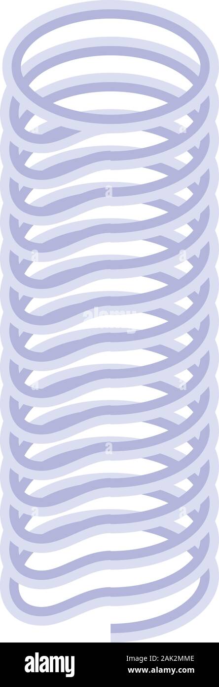 Energy coil icon, isometric style Stock Vector