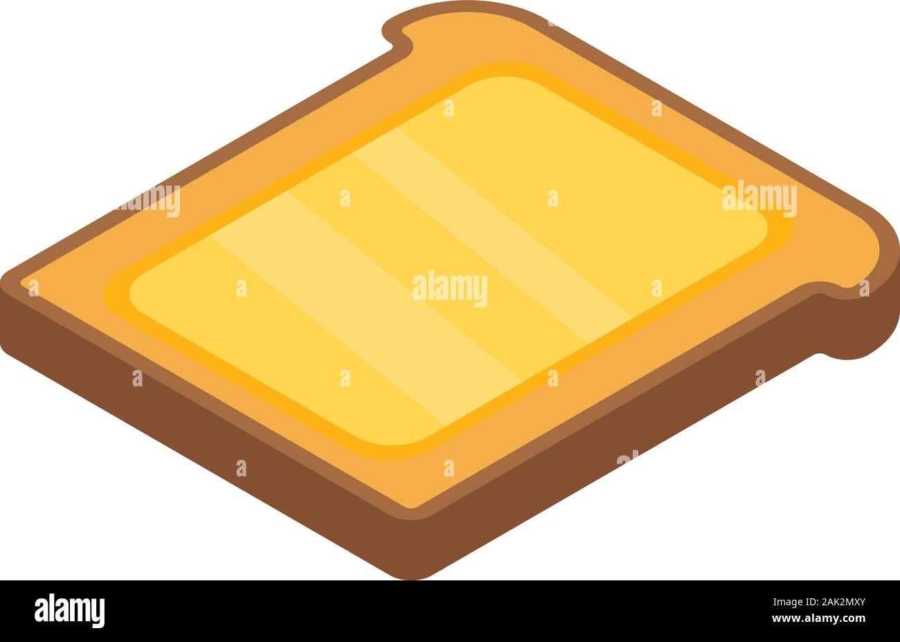 Butter bread icon, isometric style Stock Vector
