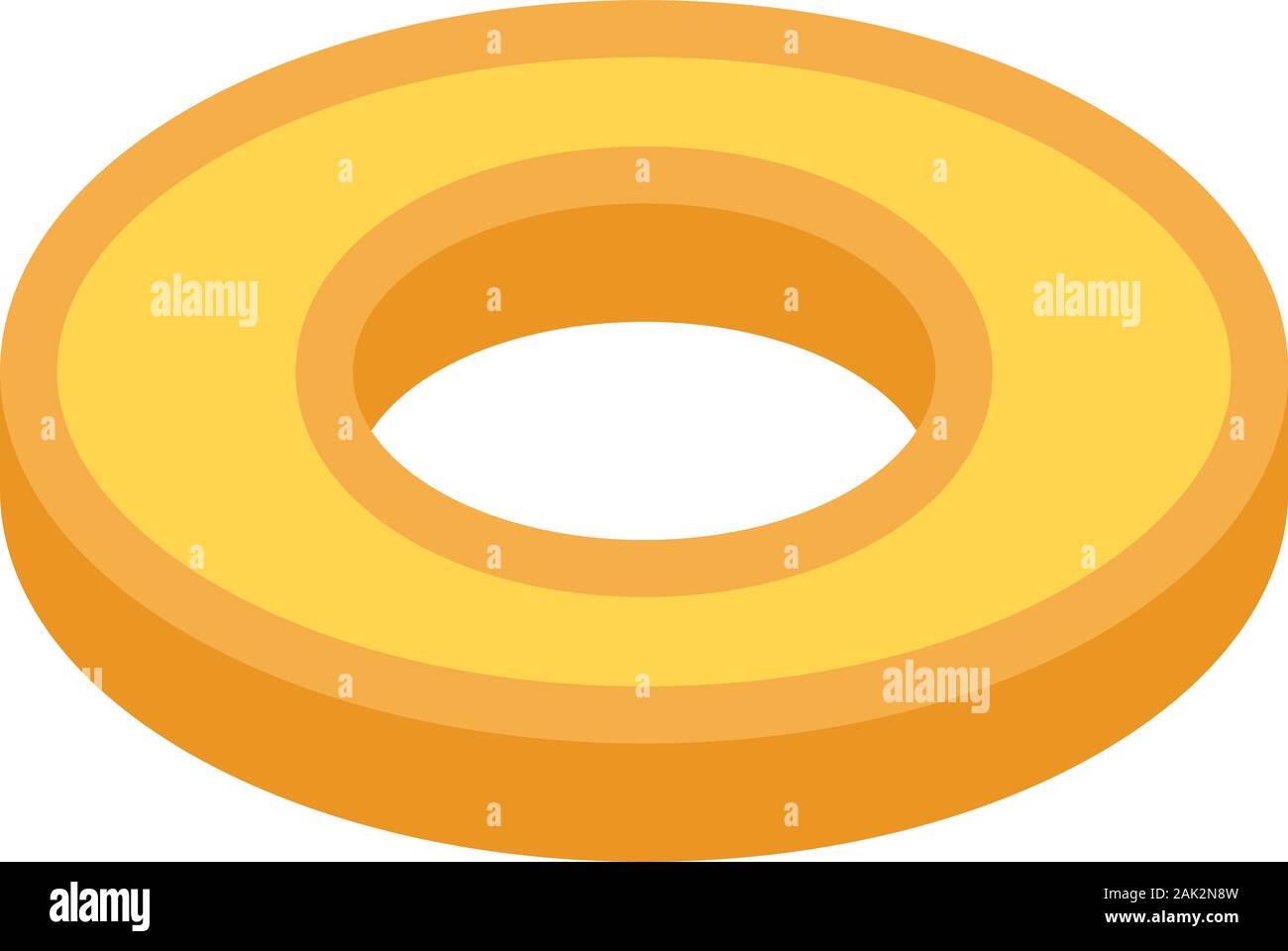 Round cookie icon, isometric style Stock Vector
