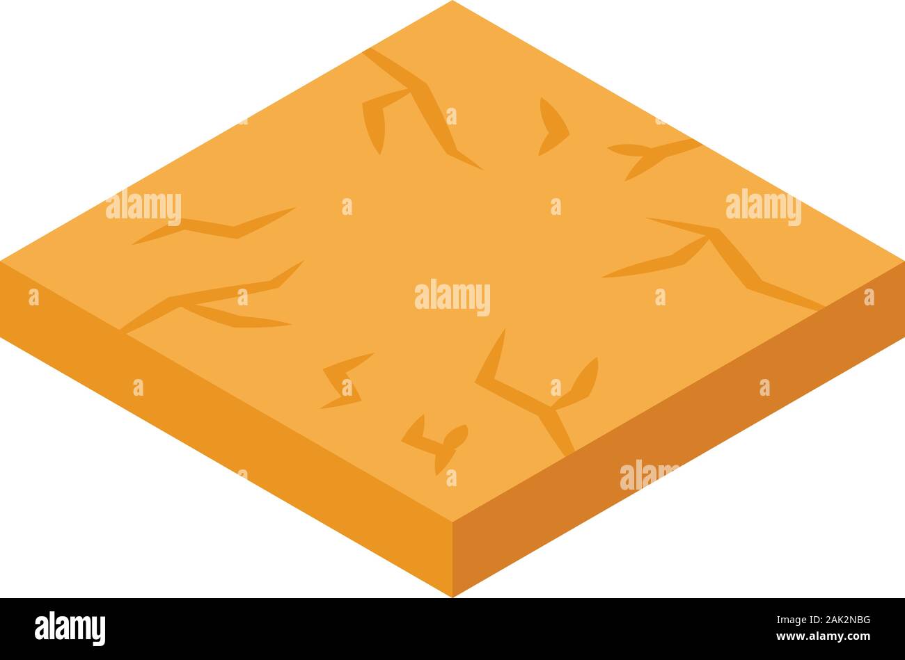 Desert portion ground icon, isometric style Stock Vector