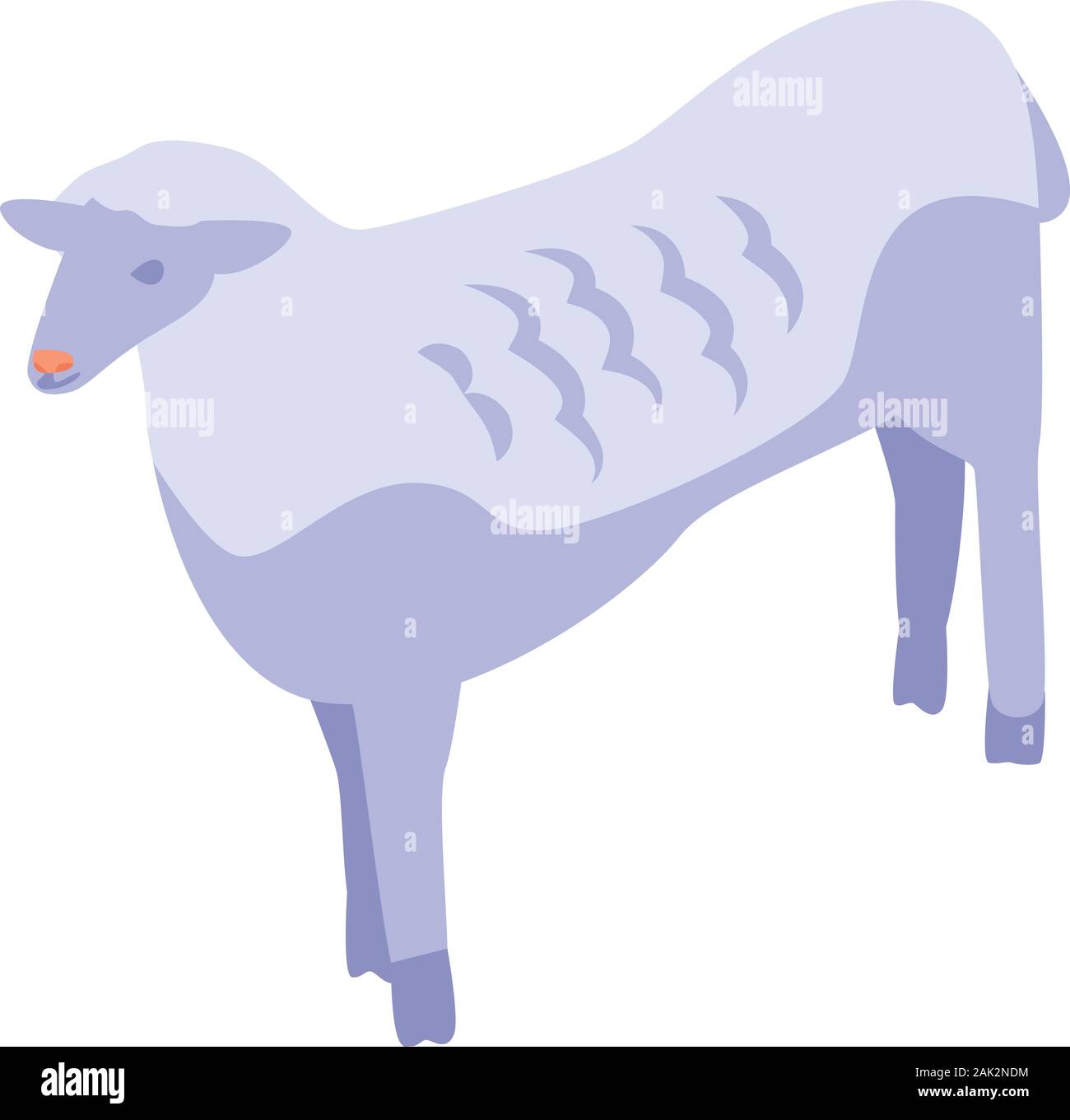 Sheep icon, isometric style Stock Vector
