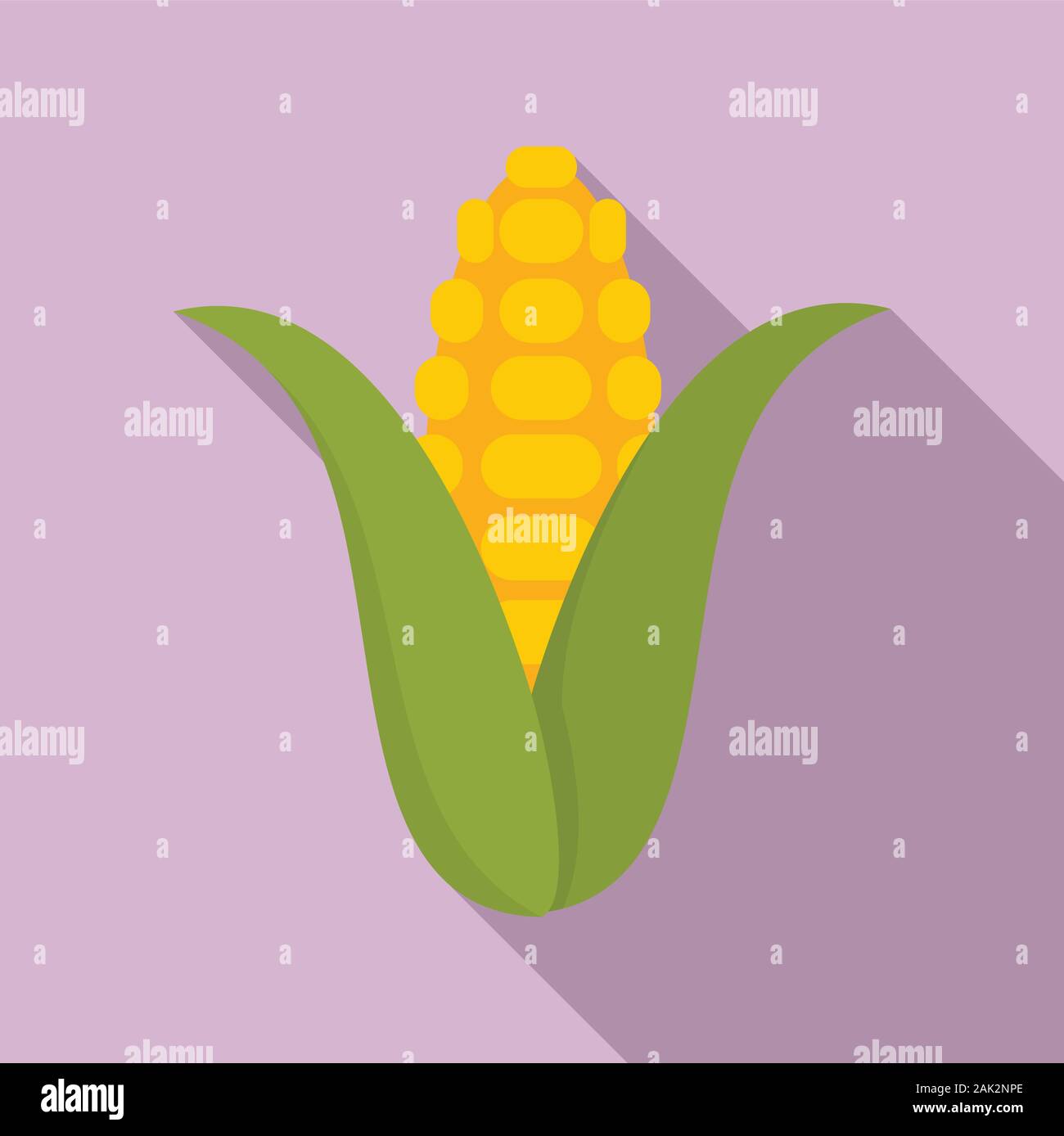 Corn plant icon. Flat illustration of corn plant vector icon for web ...
