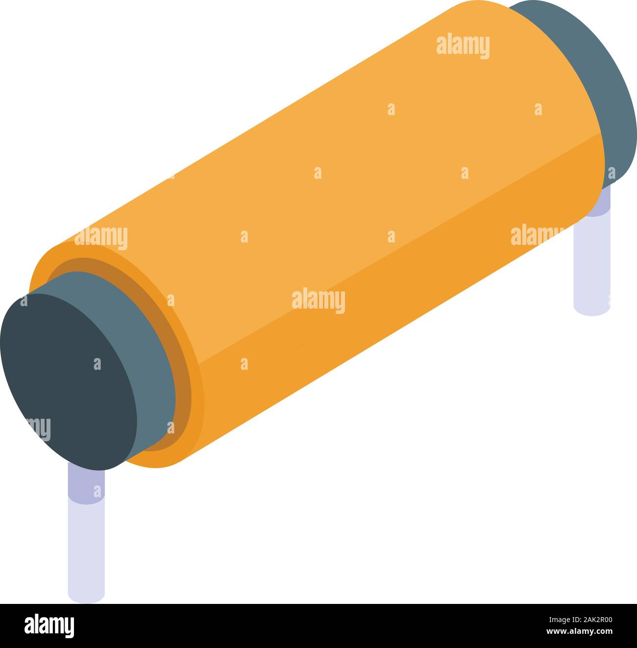 Magnetic coil icon, isometric style Stock Vector