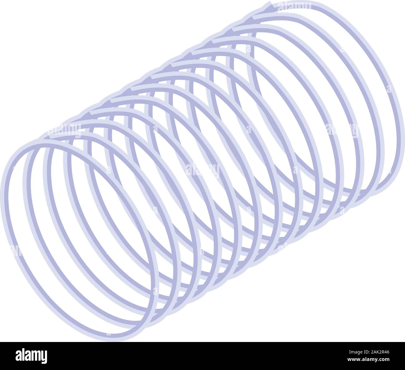 Extend coil icon, isometric style Stock Vector