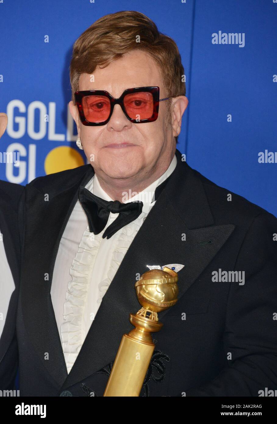 Los Angeles, USA. 06th Jan, 2020. a Elton Jones 152 poses in the press