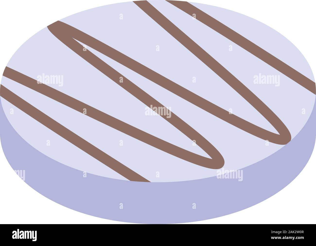 Cream cookie icon, isometric style Stock Vector