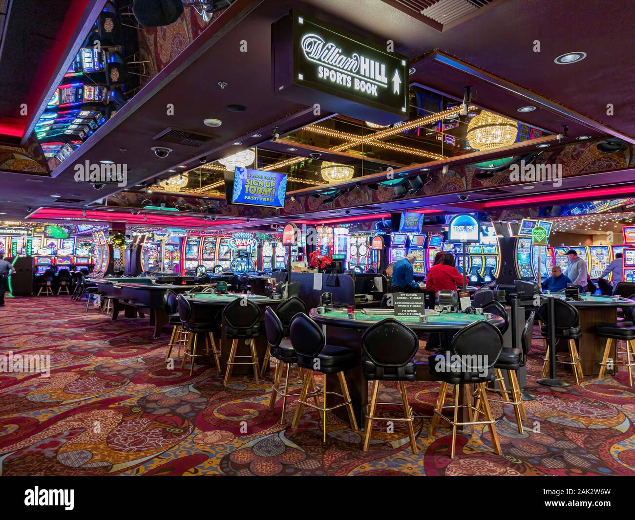 Las Vegas, JAN 1: Interior art ceiling of the famous Casino Royale on JAN 1, 2020, at Las Vegas, Nevada Stock Photo