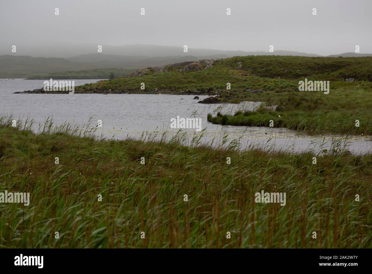 Countryside and scenery in the Connemara region of County Galway ...