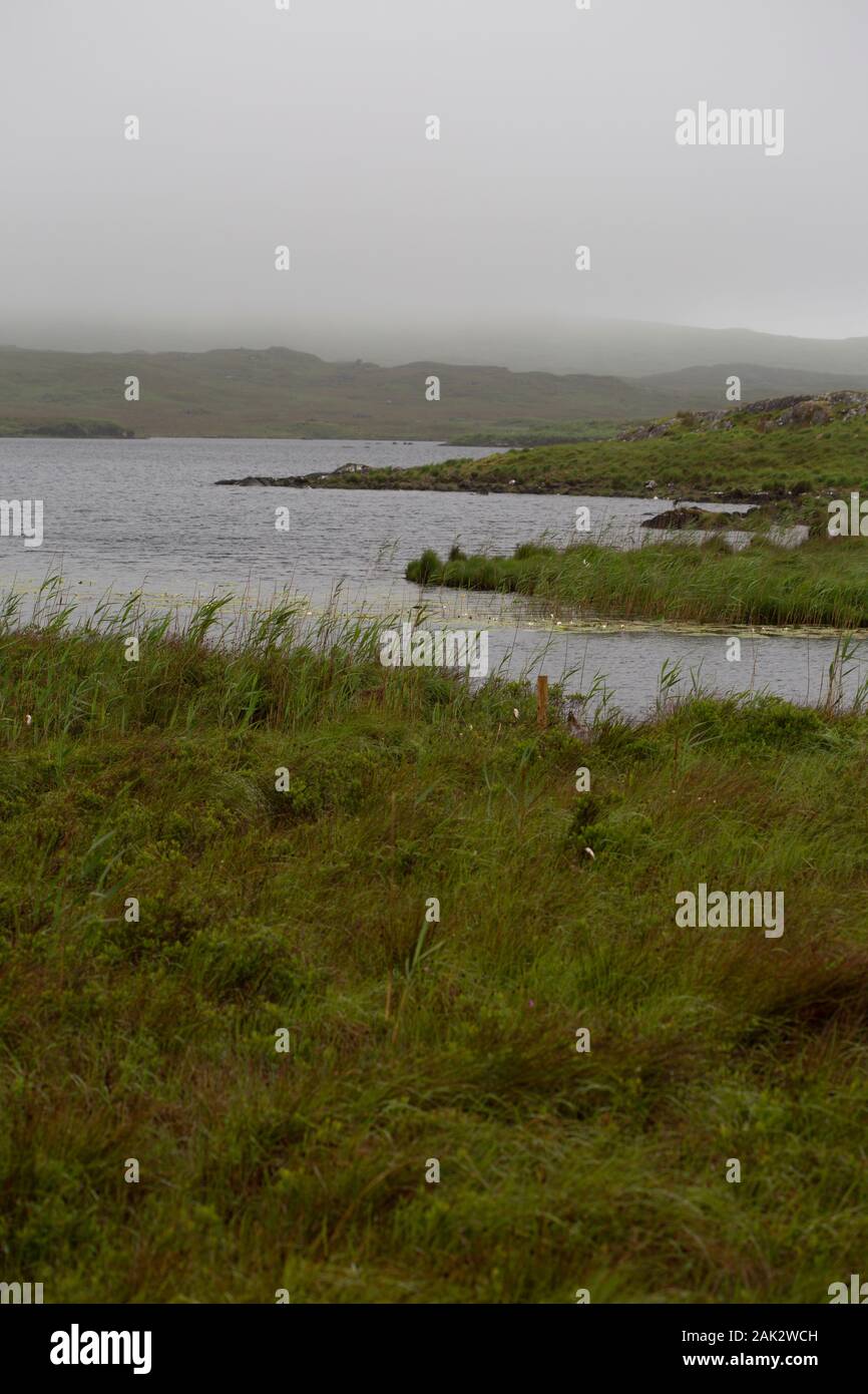 Countryside and scenery in the Connemara region of County Galway ...