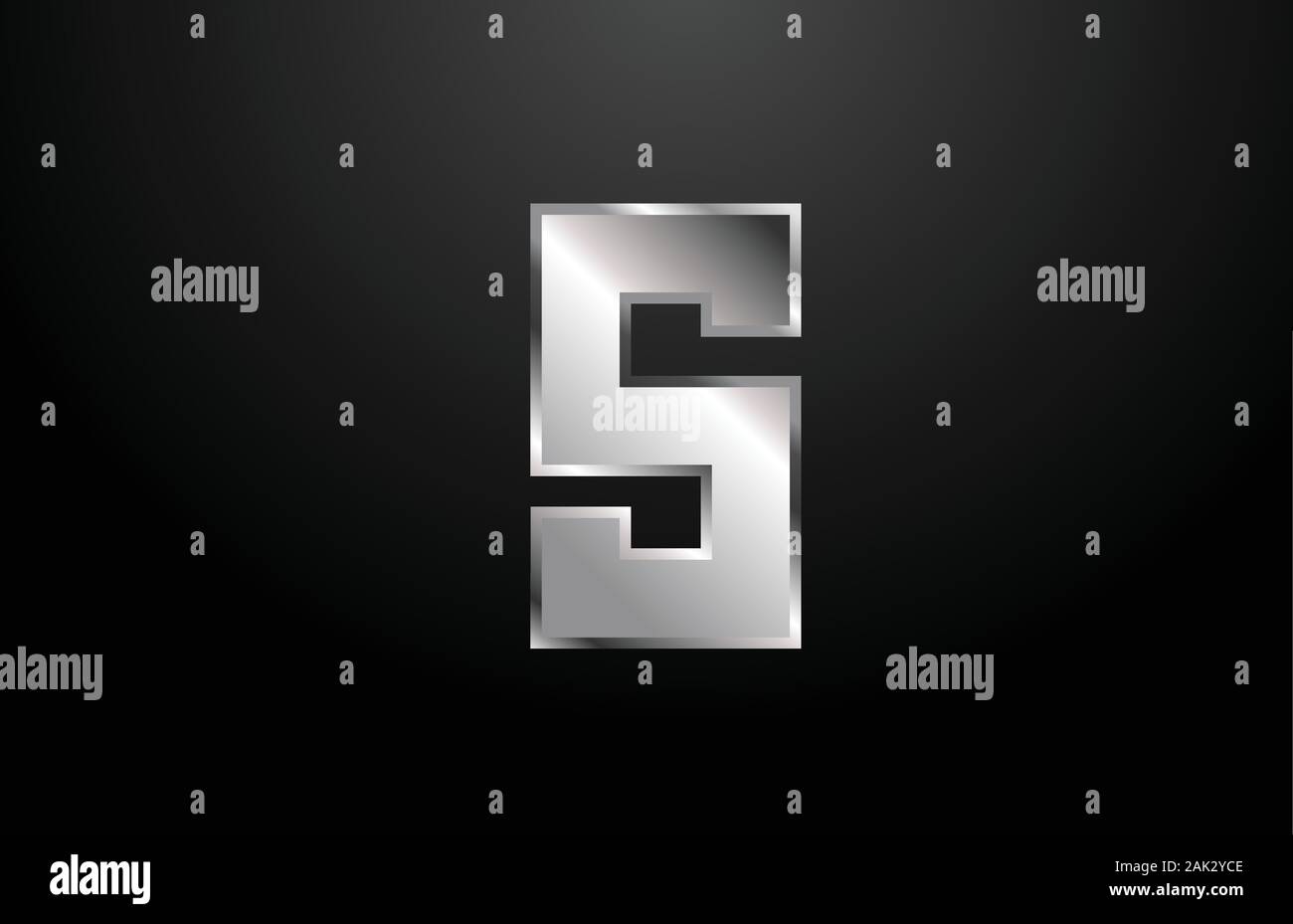 silver metal alphabet letter S logo icon template. Suitable for a ...