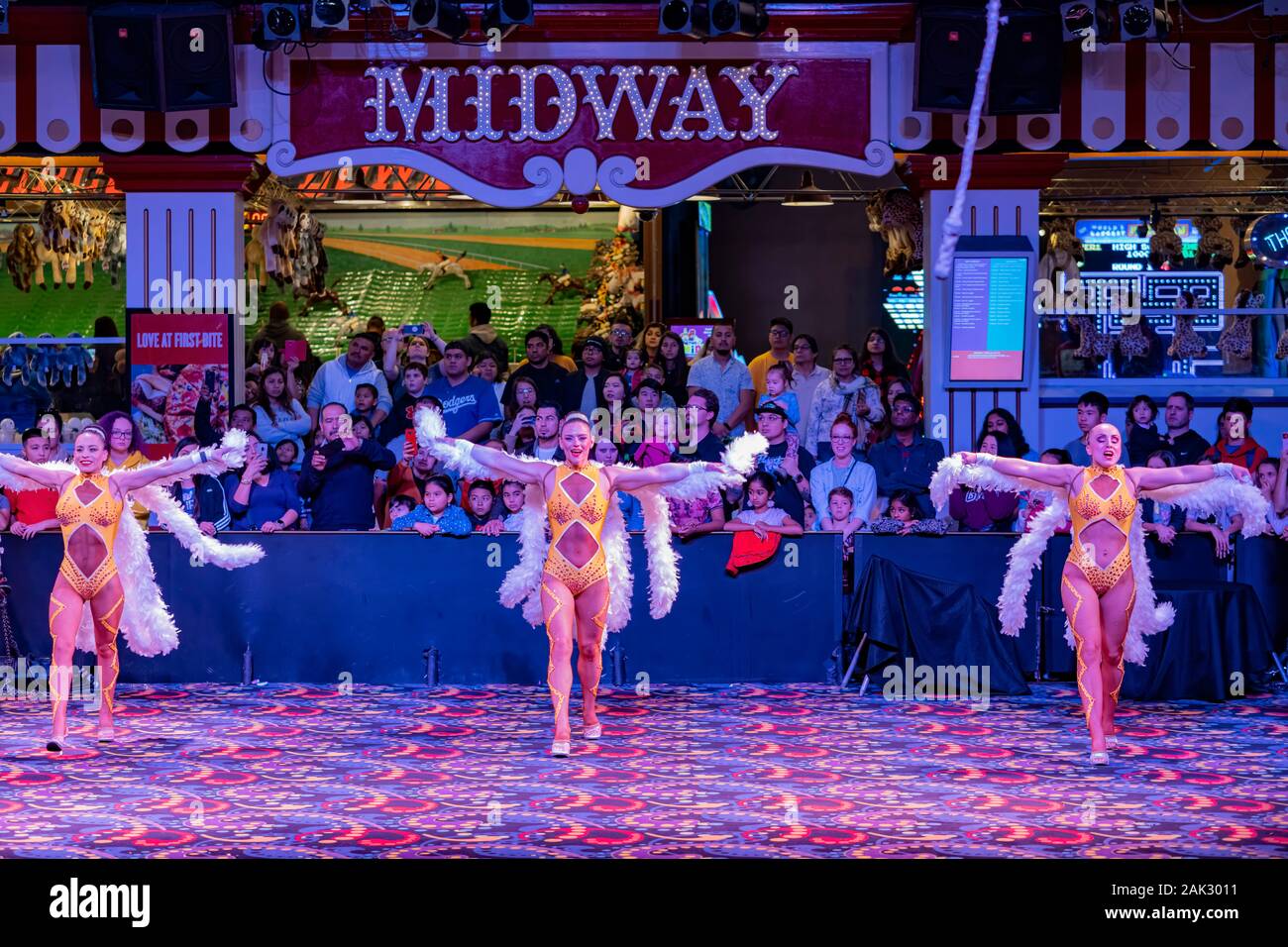 Las Vegas, JAN 4: Free Acrobatic Troupe show in the famous Circus Circus  Hotel & Casino on JAN 4, 2020 at Las Vegas, Nevada Stock Photo - Alamy