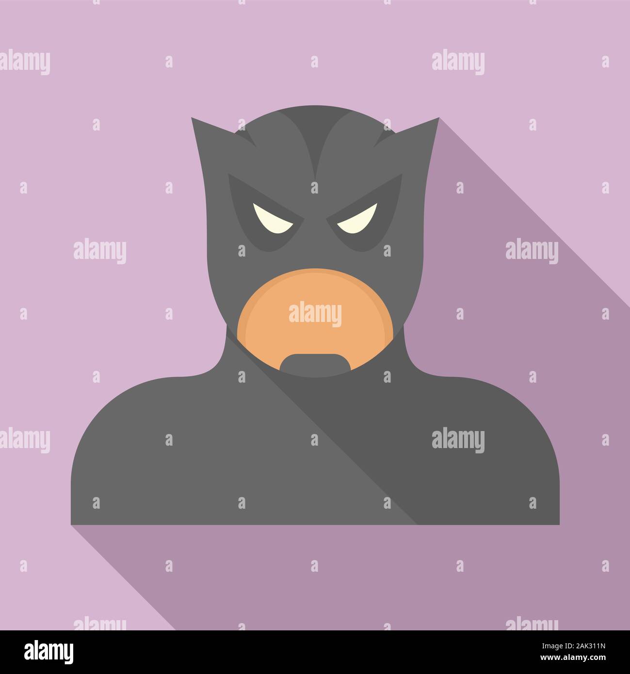 Bat superhero icon. Flat illustration of bat superhero vector icon for web design Stock Vector