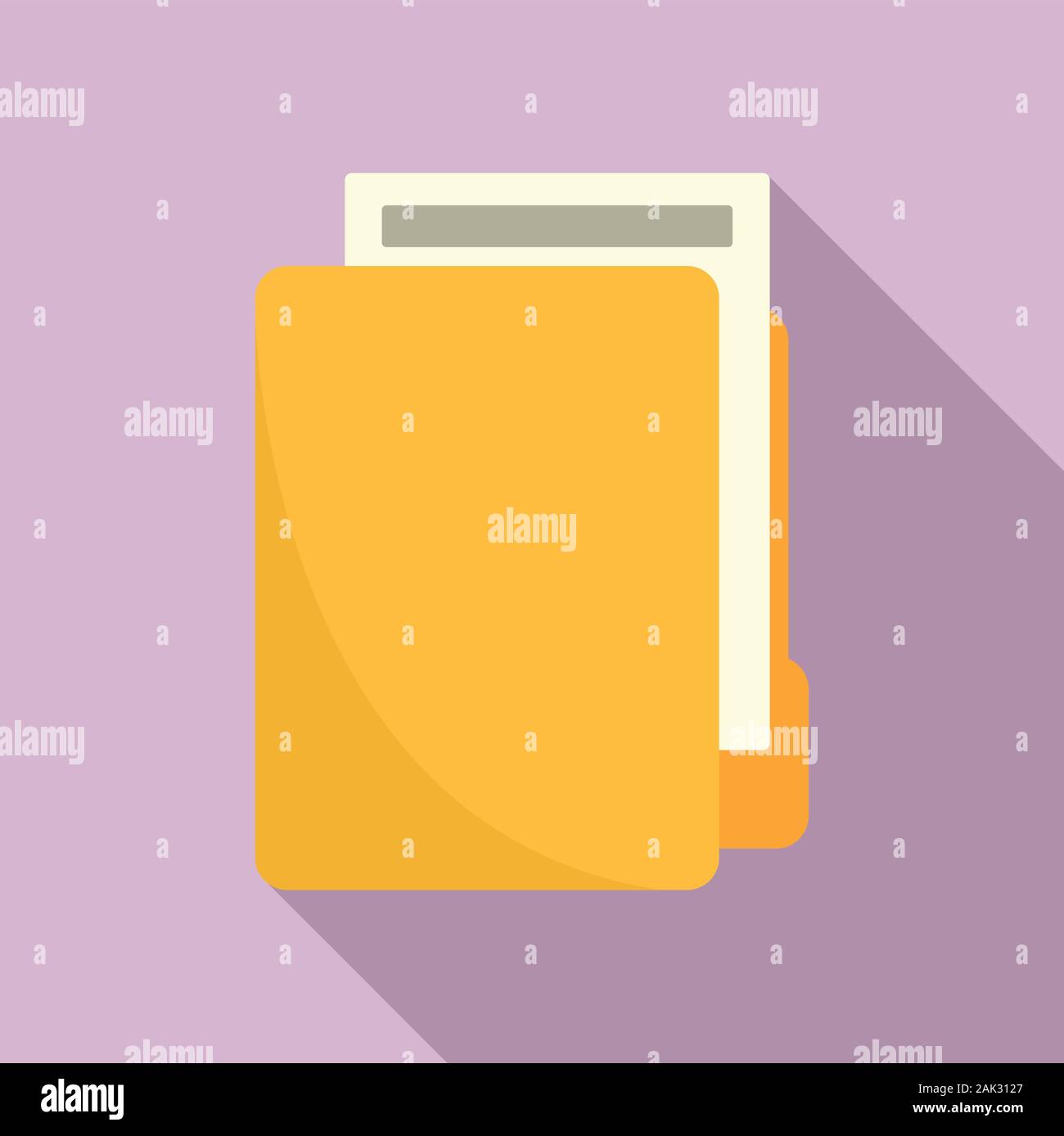 Lease folder icon. Flat illustration of lease folder vector icon for ...