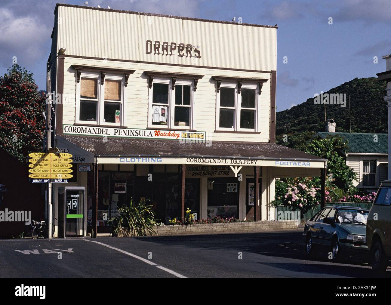 An old store, the Coromandel Drapery, is left of the time of the gold