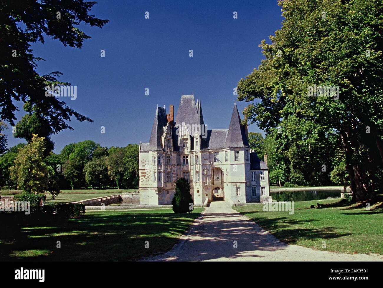 View of the Chateau d' O nearby Argentan in the Orne departement
