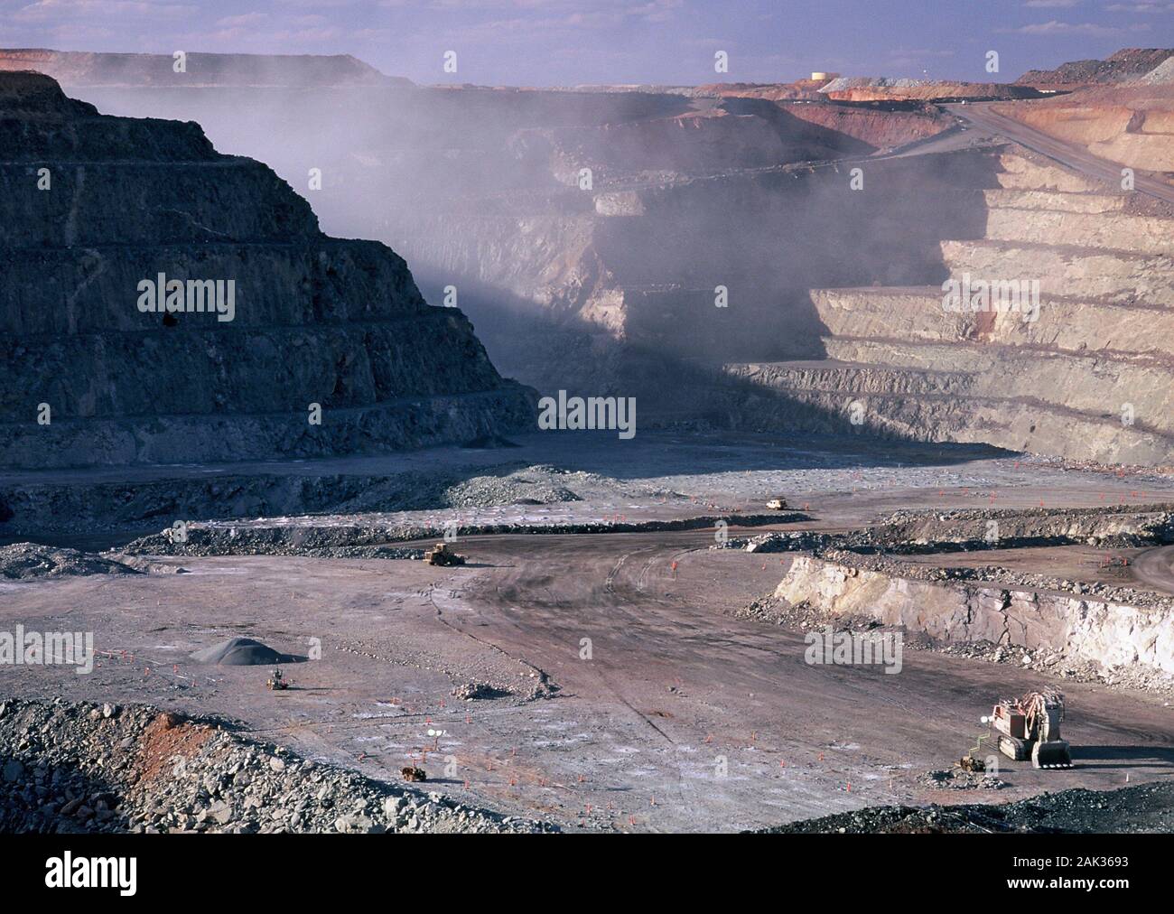 View of the Super Pit gold mine, formally known as Fimiston Open Pit in