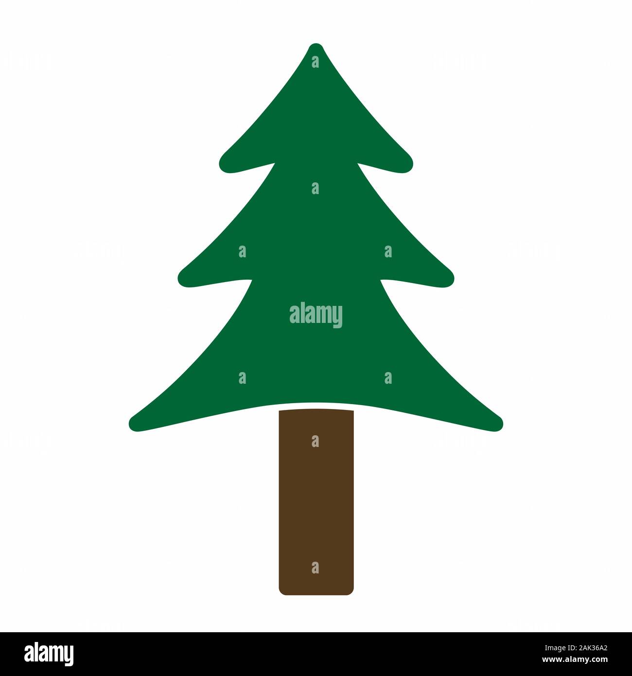A colorful Pine Tree icon isolated on white background Stock Vector ...