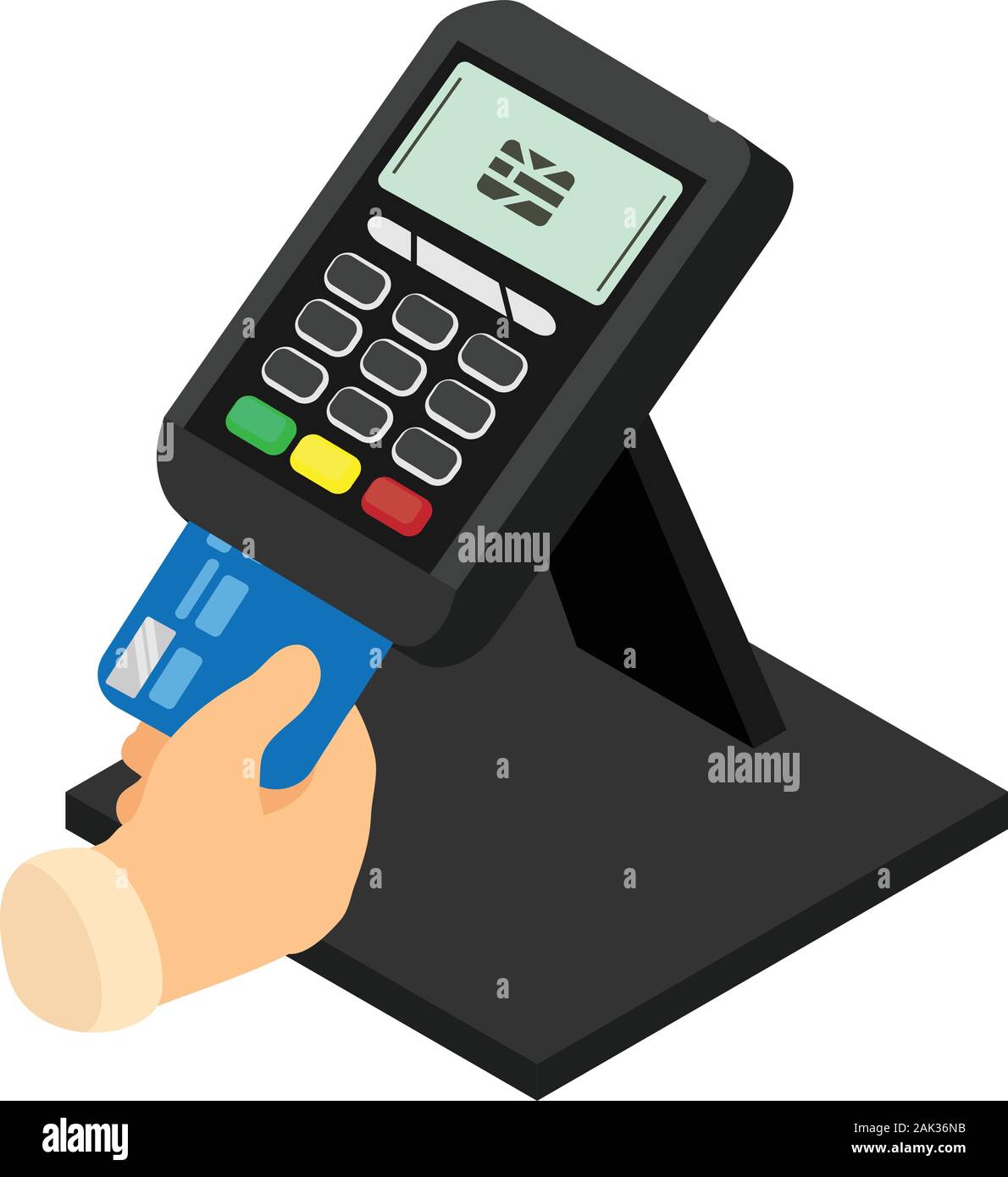 Pos terminal icon. Isometric of pos terminal vector icon for web design ...