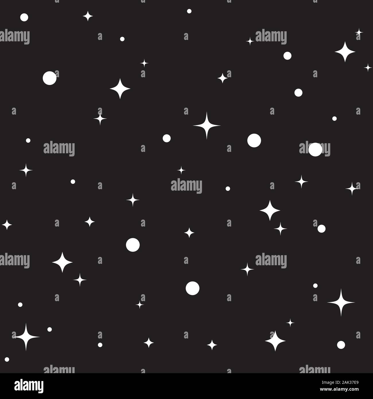 White stars over black background pattern design Stock Vector Image ...