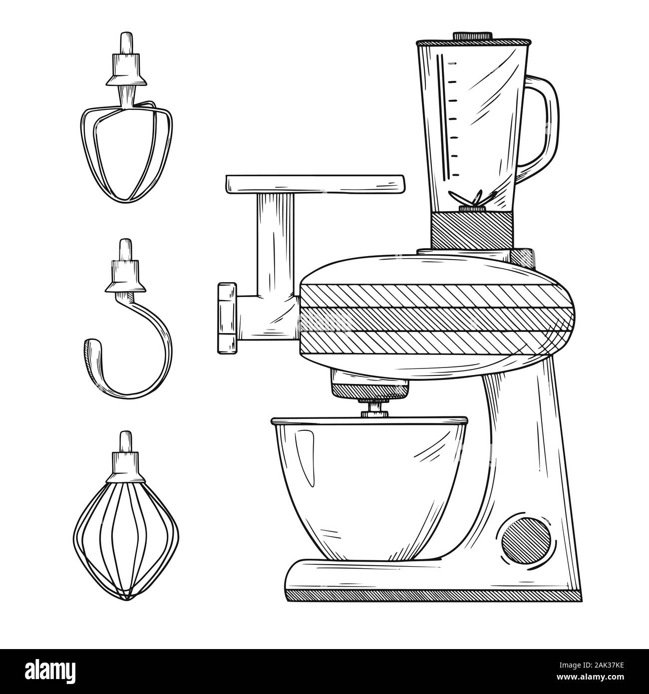 Buy Baking Stand Mixer Line Drawing CUSTOM COLOR or Minimalist Black and  White 5x7 or 8x10 Online in India - Etsy