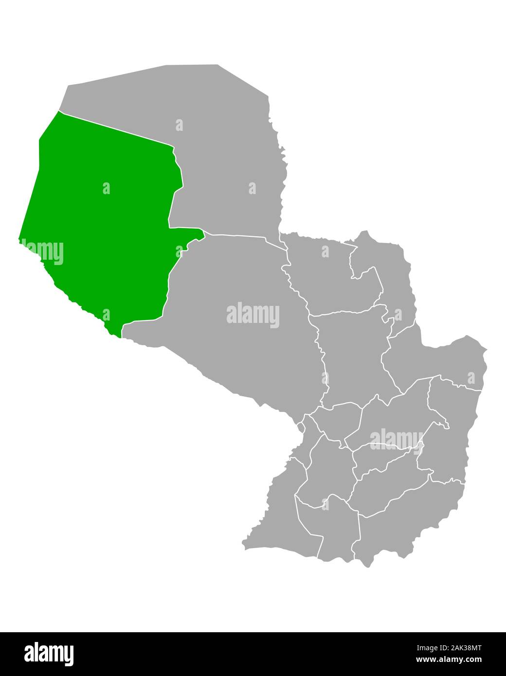 Map of Boqueron in Paraguay Stock Photo Alamy