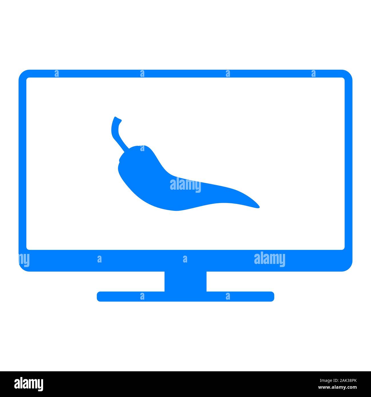 chili-pepper-and-screen-stock-photo-alamy